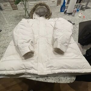 NORTH FACE MCMURDO 600 HYVENT DOWN PARKA CRÈME MENS XXL PTP 29 AWSOME JACKET NEW